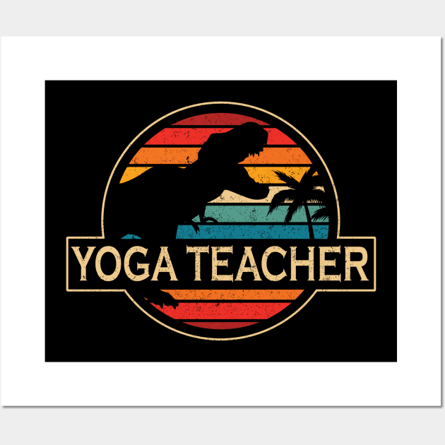 Yoga Teacher Dinosaur Wall Art by SusanFields